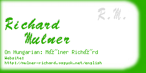 richard mulner business card